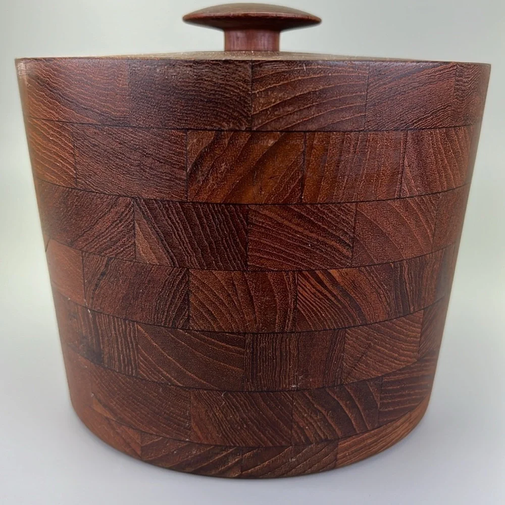 Vintage Ernest Sohn Teak Canister